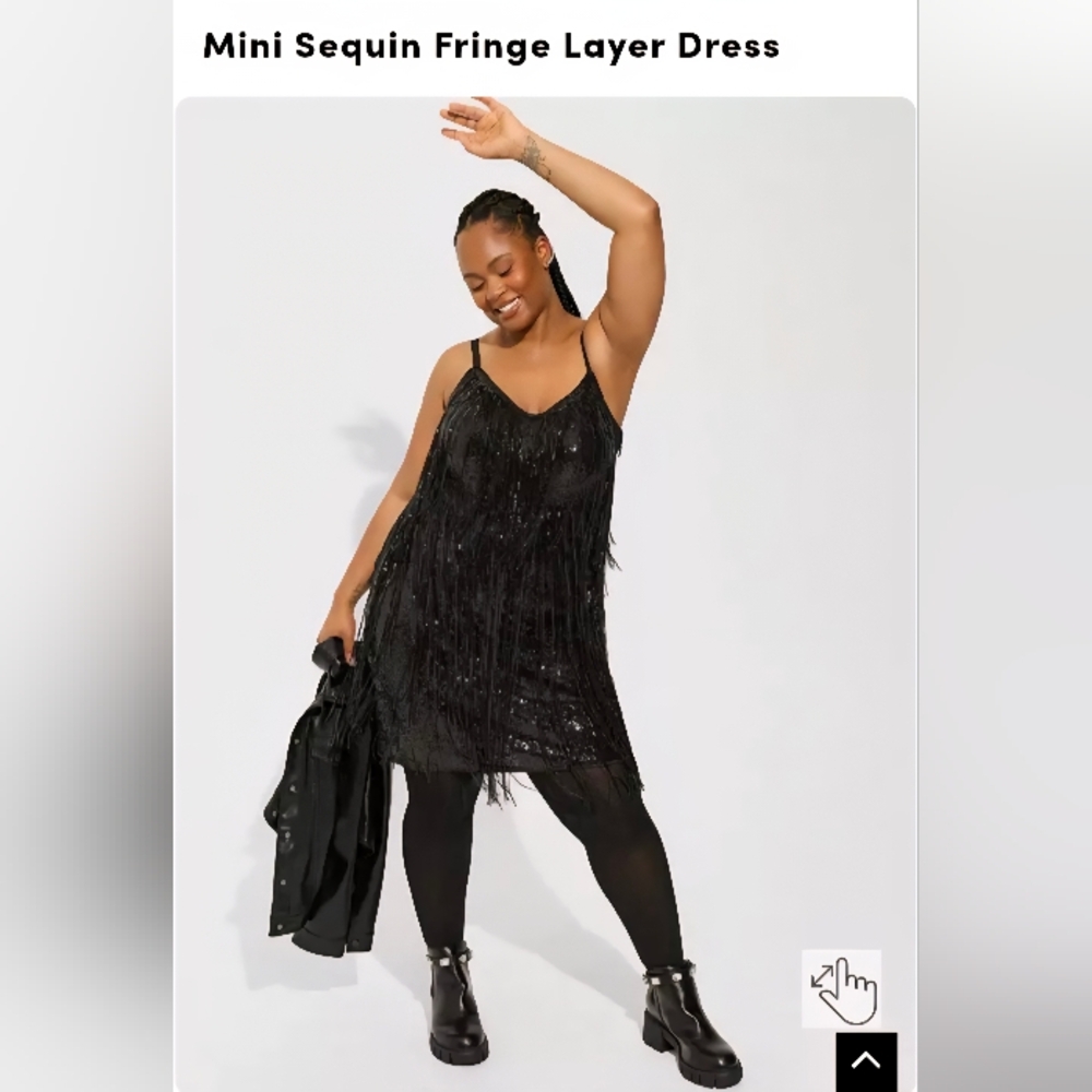 Mini Fringe Sequin Layer Dress